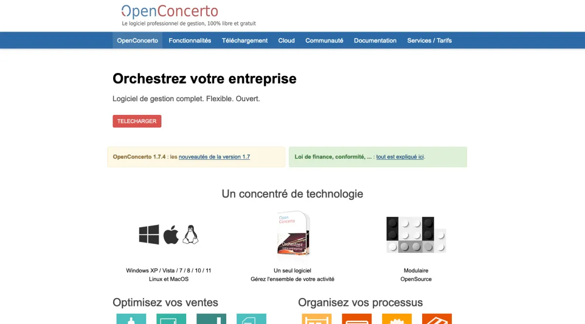 Interface OpenConcerto : image, ergonomie, alternatives