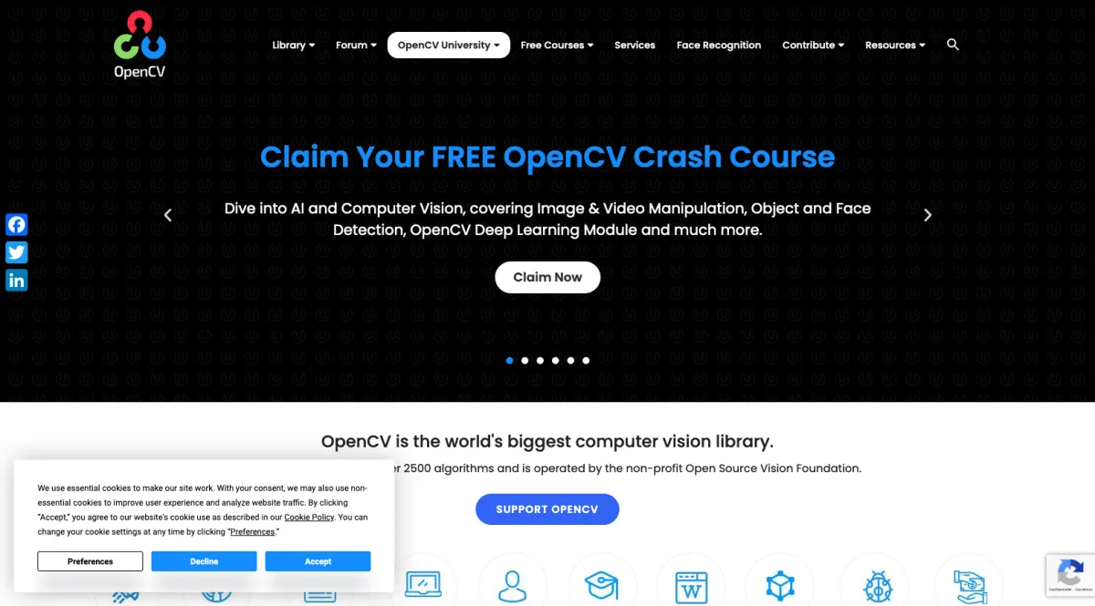 OpenCV: avis sur le logiciel de reconnaissance d'images: fonctionnalités, avantages, inconvénients et tarifs OpenCV: avis sur le logiciel de reconnaissance d'images: fonctionnalités, avantages, inconvénients et tarifs