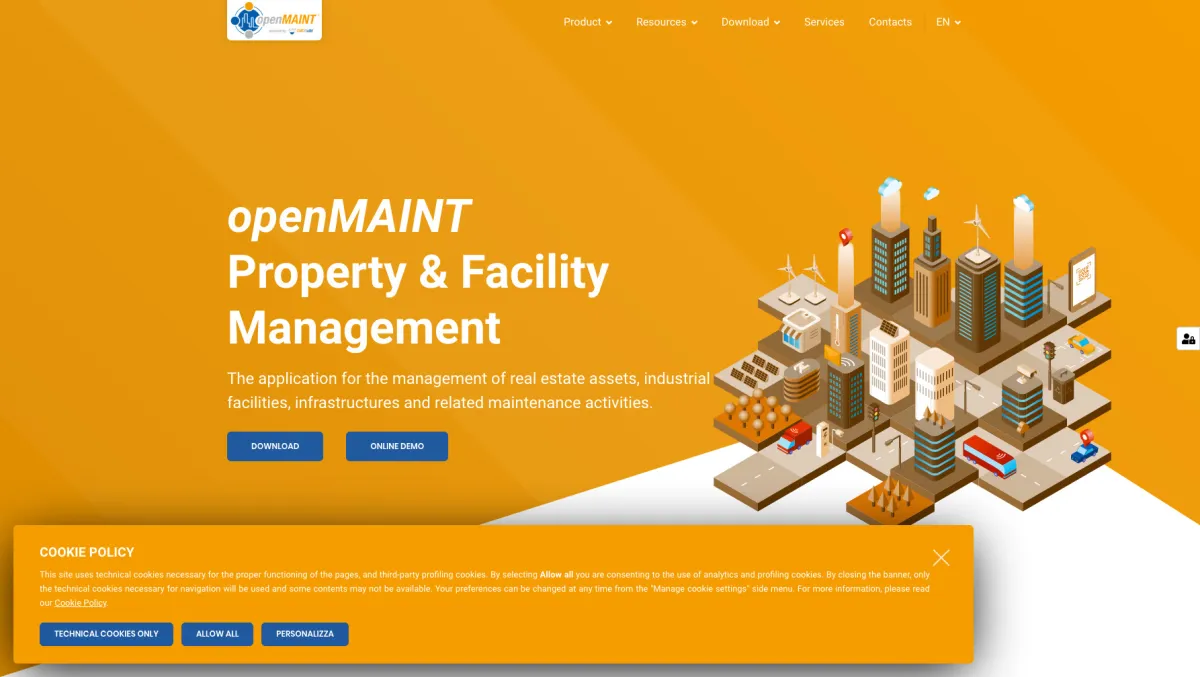 Interface openMAINT : fonctionnalités, prix, alternatives