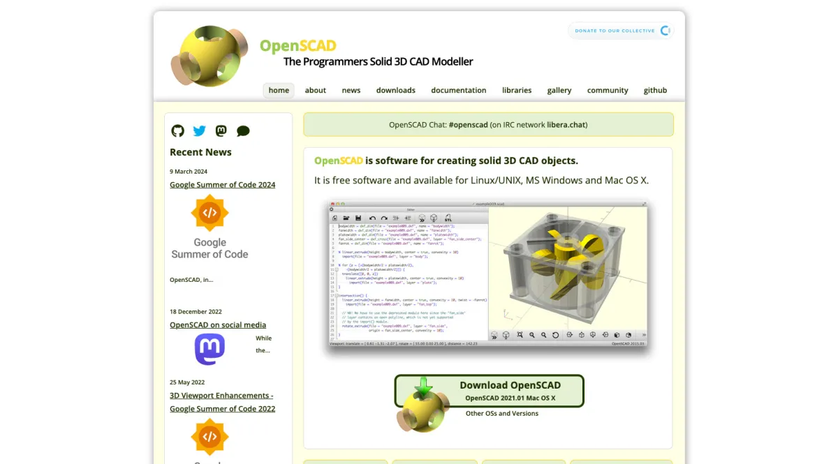 Interface OpenSCAD : fonctionnalités, prix, alternatives