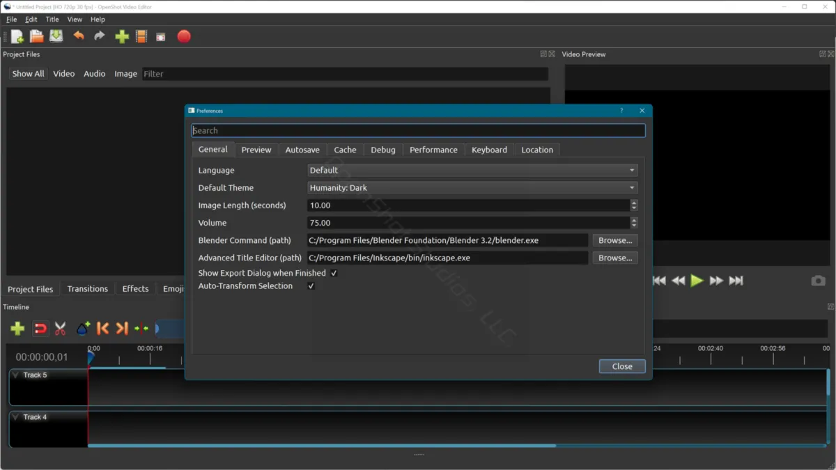 Interface OpenShot Video Editor: image, ergonomie, alternatives