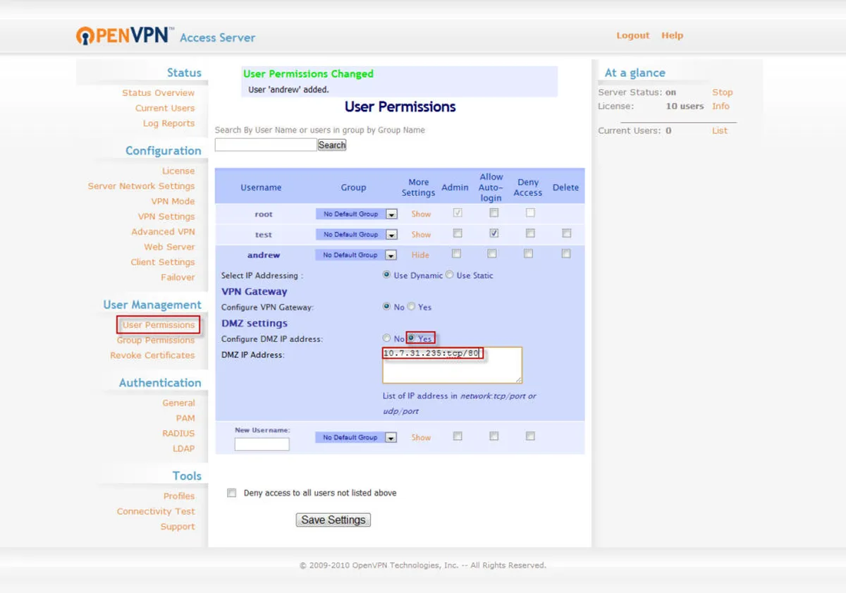 OpenVPN est un logiciel de sécurité informatique populaire qui existe en version gratuite ou payante (à partir de 75 €) OpenVPN est un logiciel de sécurité informatique populaire qui existe en version gratuite ou payante (à partir de 75 €)
