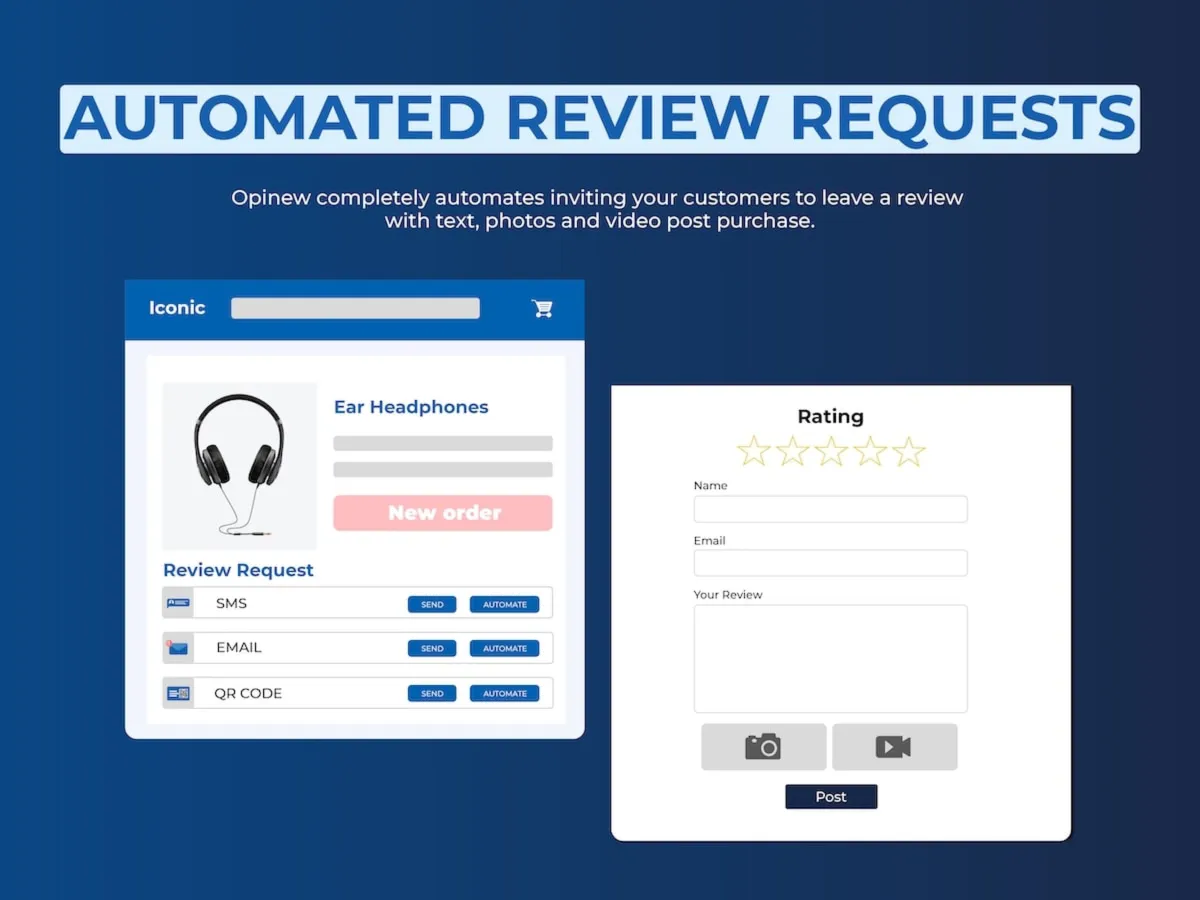 Interface Opinew: fonctionnalités, prix, alternatives