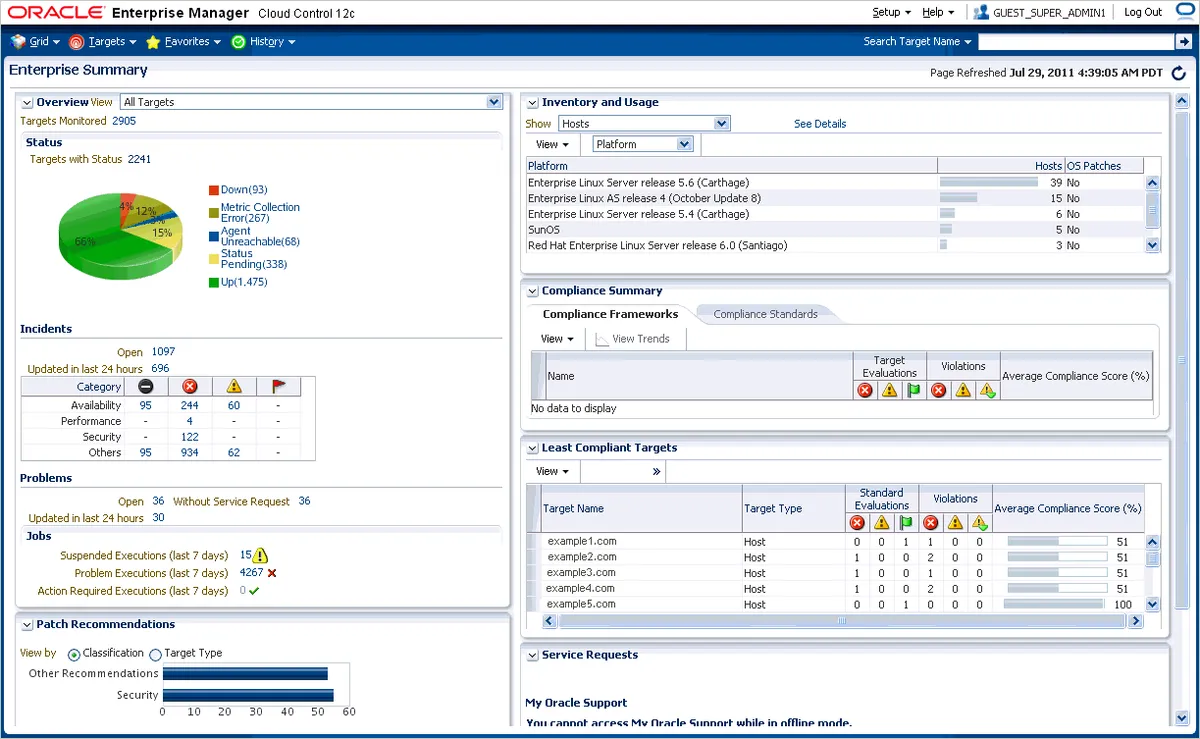 Oracle Enterprise Manager: avis sur le logiciel de gestion des performances des applications (APM): fonctionnalités, avantages, inconvénients et tarifs Oracle Enterprise Manager: avis sur le logiciel de gestion des performances des applications (APM): fonctionnalités, avantages, inconvénients et tarifs