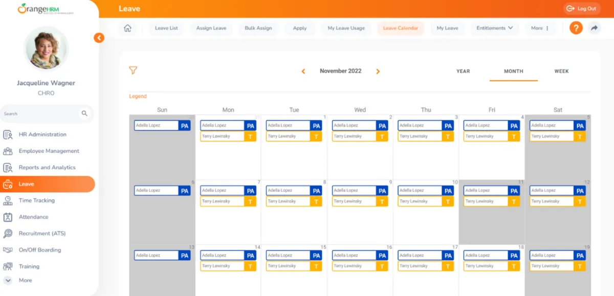 Interface OrangeHRM: fonctionnalités, prix, alternatives Interface OrangeHRM: fonctionnalités, prix, alternatives
