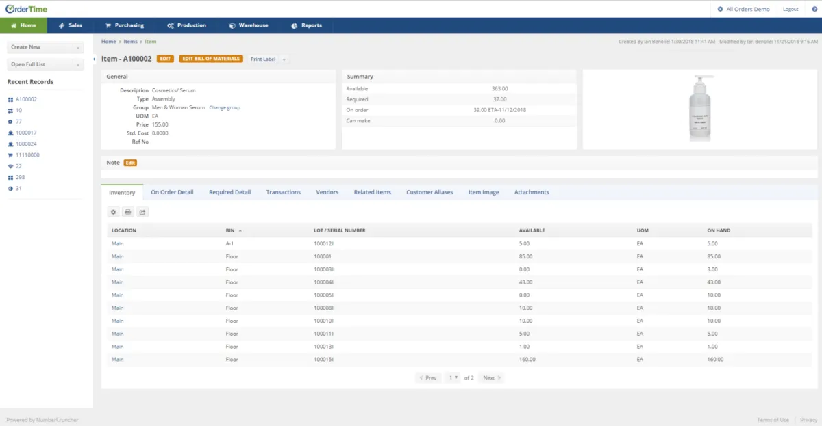 Interface Order Time Inventory: image, ergonomie, alternatives Interface Order Time Inventory: image, ergonomie, alternatives