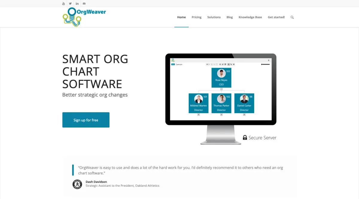 Interface OrgWeaver : fonctionnalités, prix, alternatives