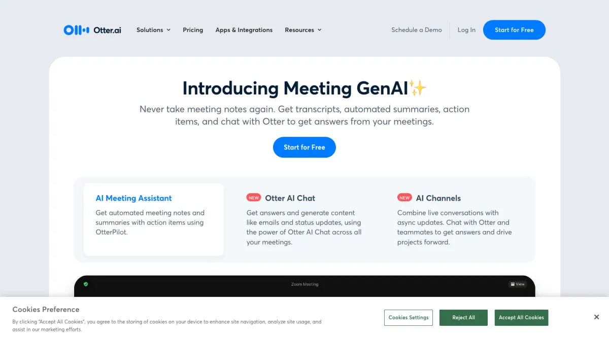 Interface Otter.ai : fonctionnalités, prix, alternatives Interface Otter.ai : fonctionnalités, prix, alternatives
