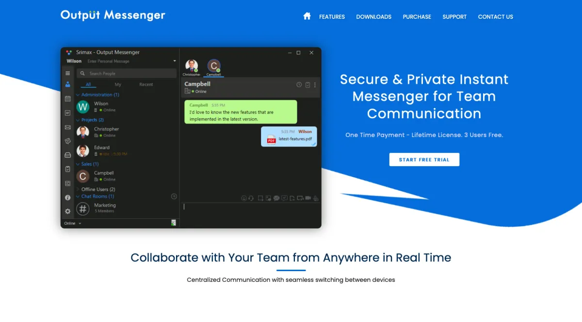 Interface Output Messenger : fonctionnalités, prix, alternatives Interface Output Messenger : fonctionnalités, prix, alternatives