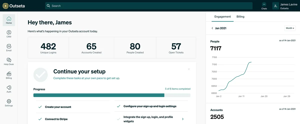 Notre avis sur Outseta : un logiciel CRM à découvrir