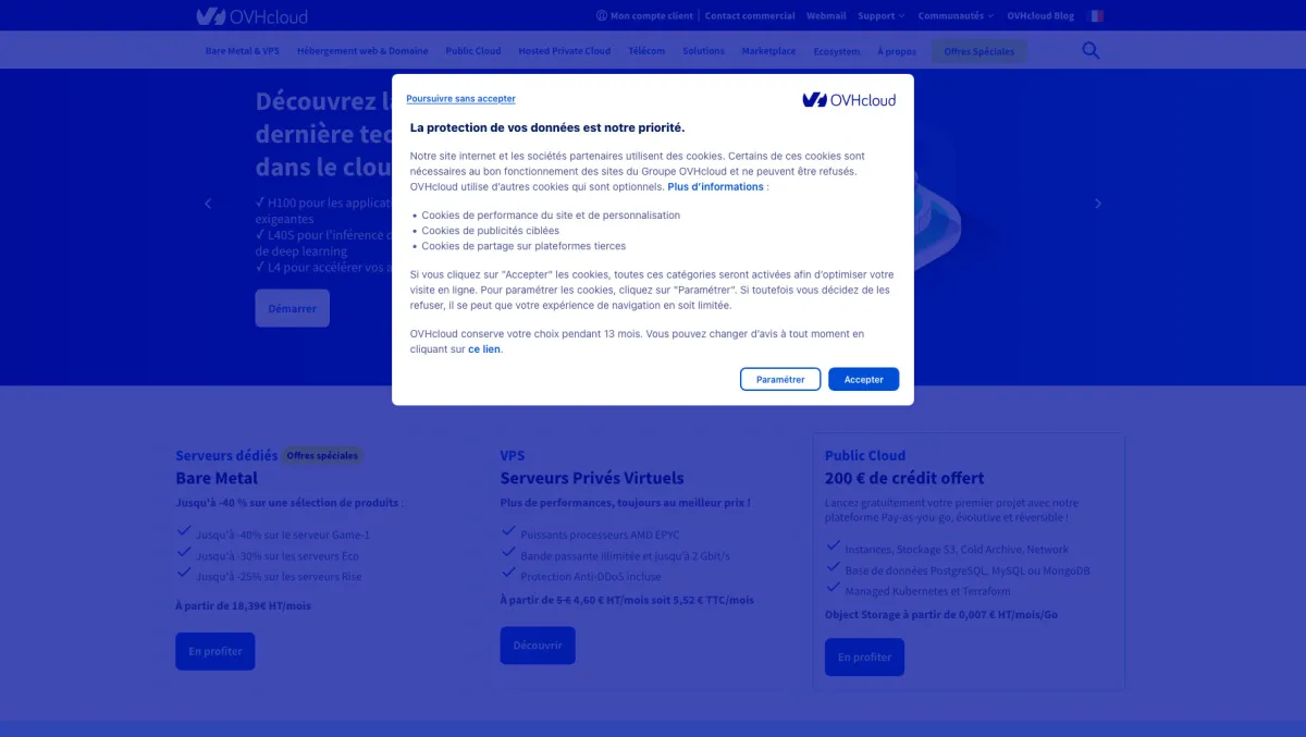 Interface OVHcloud Cloud Desktop : fonctionnalités, prix, alternatives