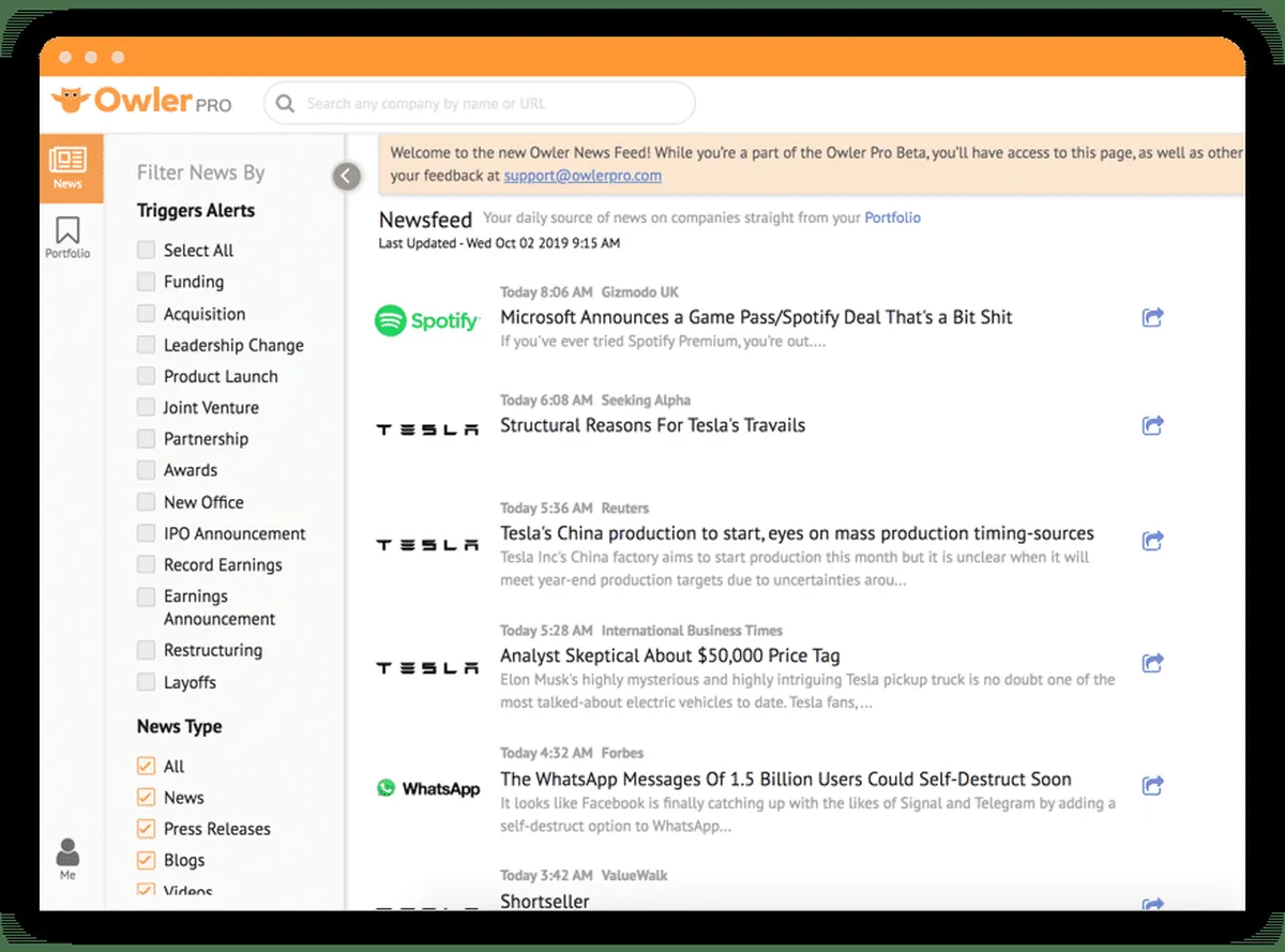 Notre avis sur Owler : un logiciel d'activation des ventes (sales enablement) à découvrir