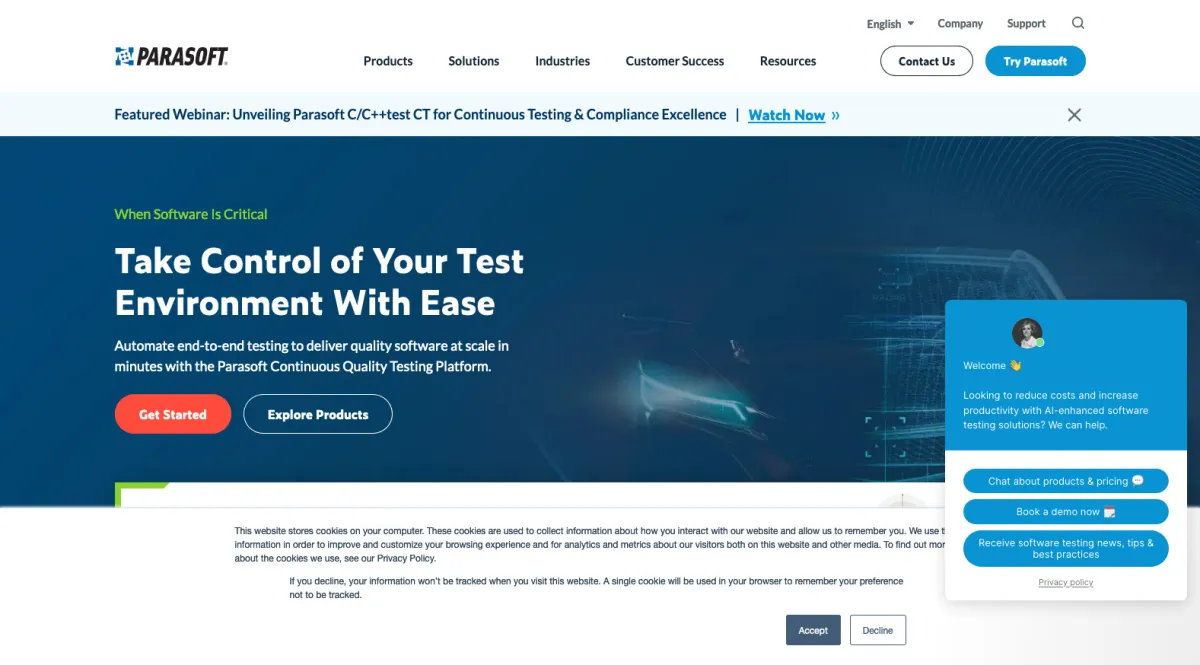 Interface Parasoft : fonctionnalités, prix, alternatives