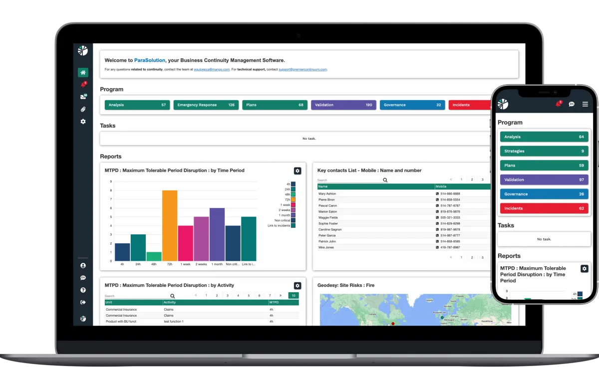 ParaSolution est un logiciel de gestion intégrée des risques populaire qui existe en version gratuite ou payante (à partir de 0 €) ParaSolution est un logiciel de gestion intégrée des risques populaire qui existe en version gratuite ou payante (à partir de 0 €)