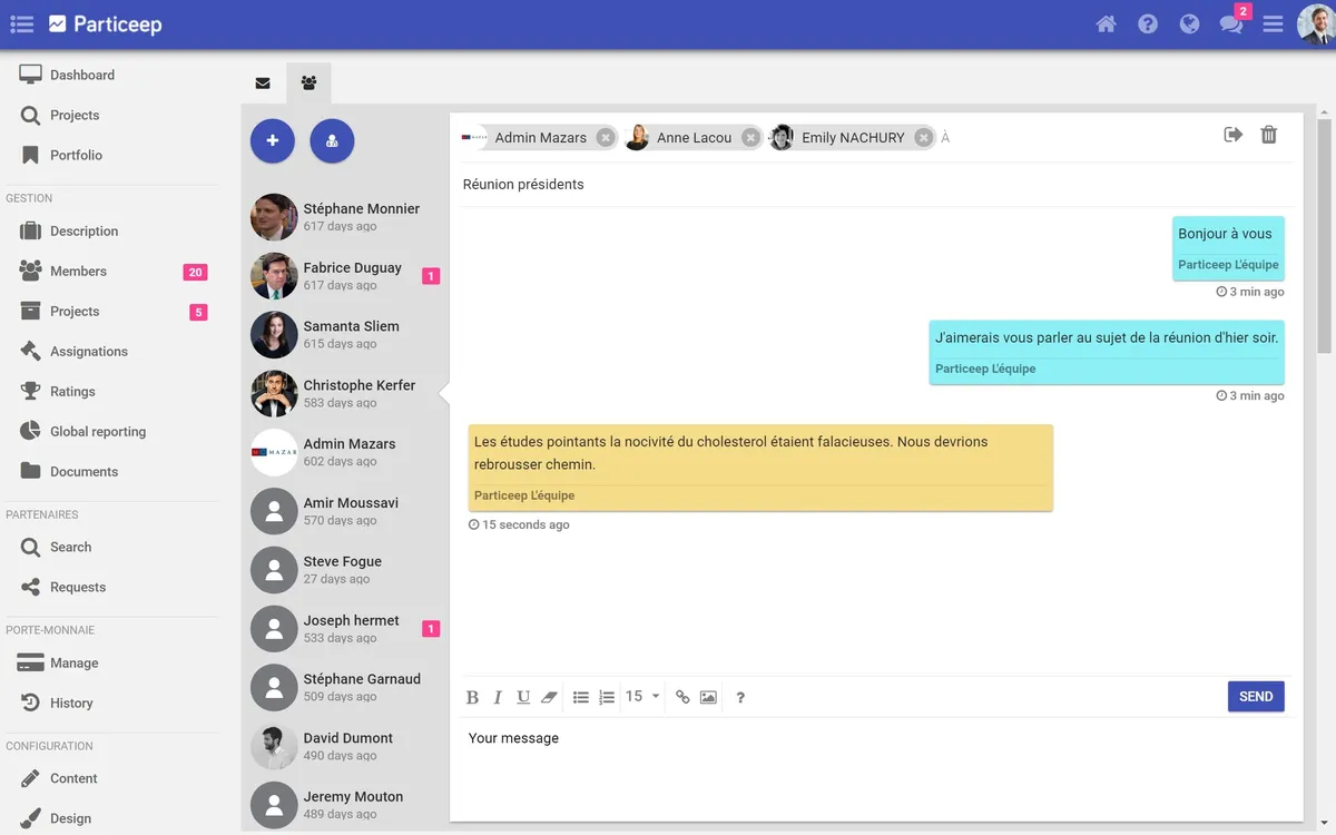 Interface Particeep: fonctionnalités, prix, alternatives