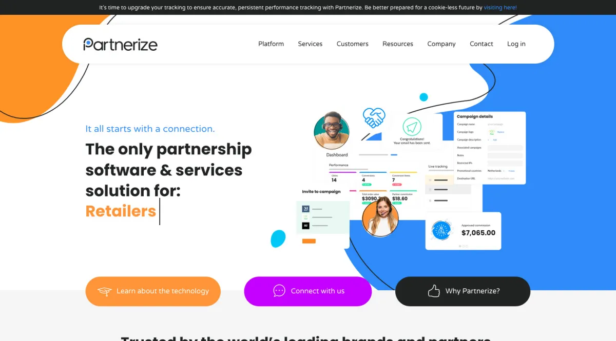 Interface Partnerize : image, ergonomie, alternatives Interface Partnerize : image, ergonomie, alternatives