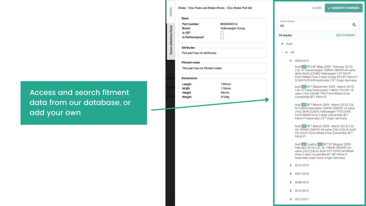 Interface PartsPal: fonctionnalités, prix, alternatives