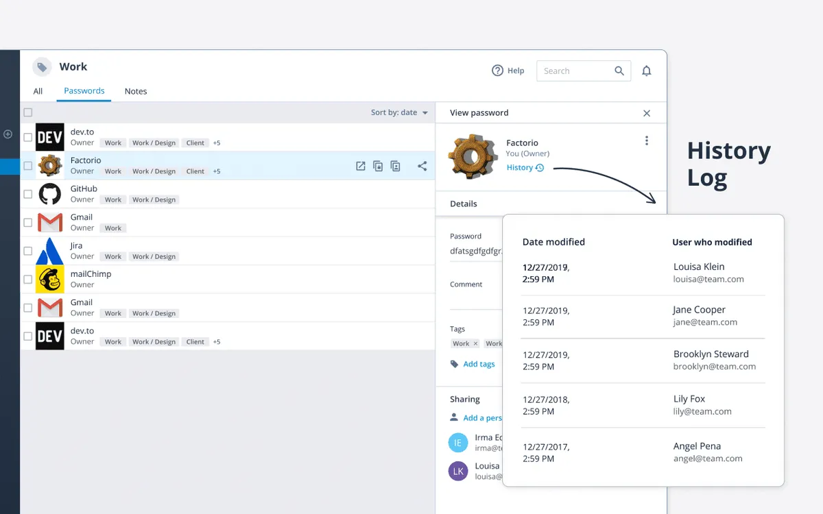 Interface Passcamp: image, ergonomie, alternatives