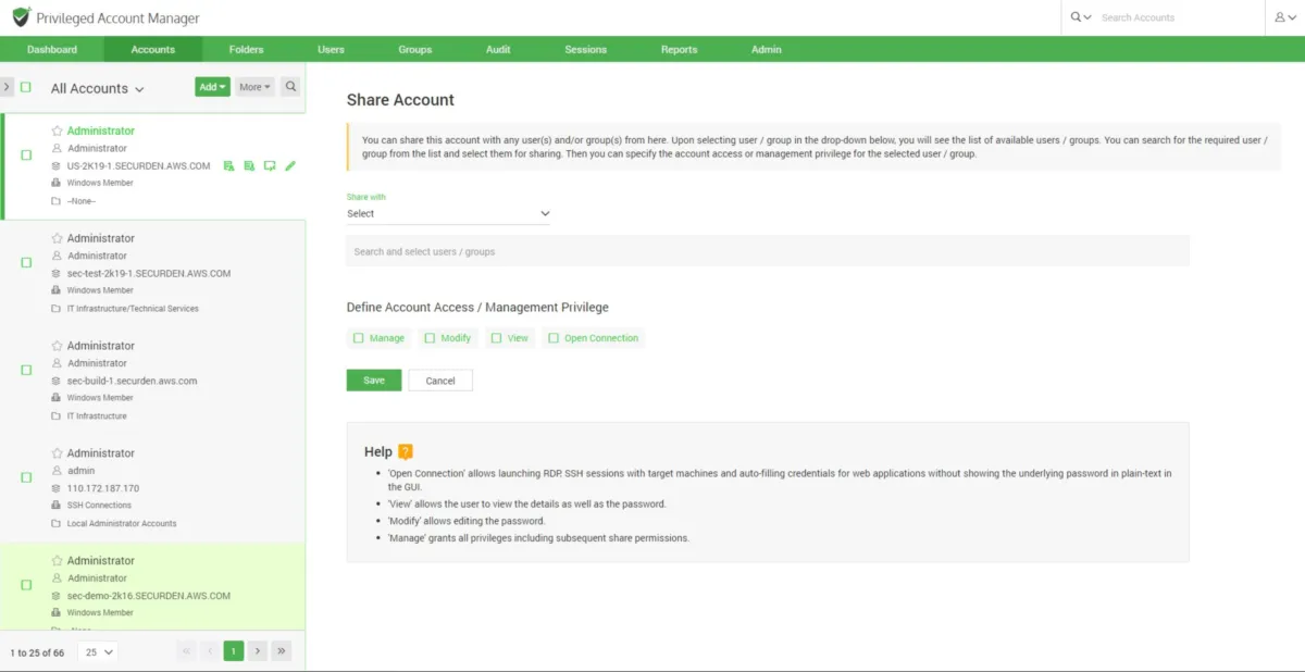 Interface Password Vault for Enterprises: fonctionnalités, prix, alternatives
