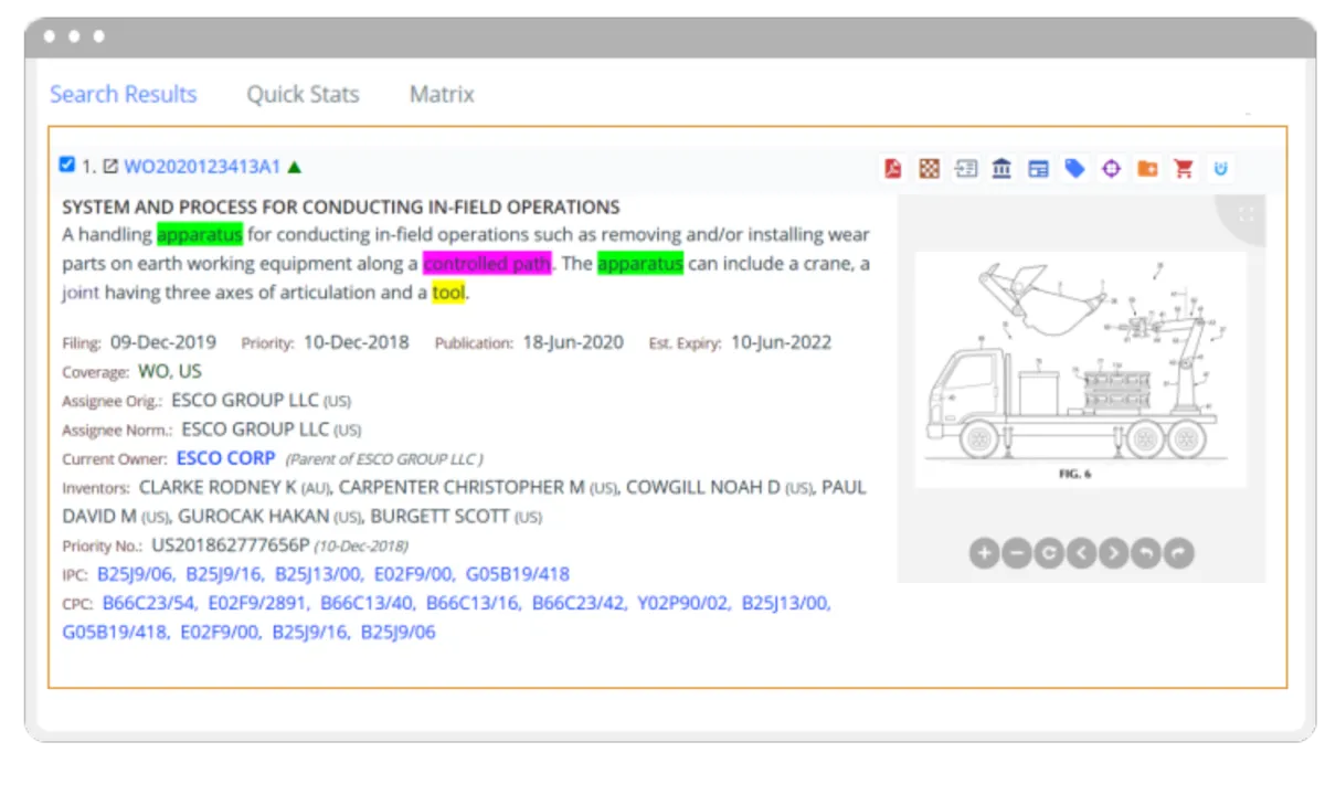 Interface PatSeer: fonctionnalités, prix, alternatives