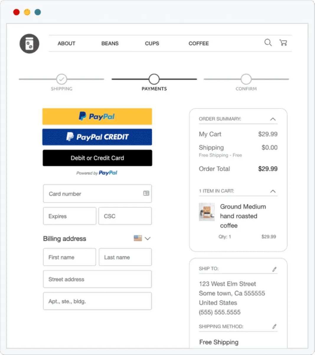 Interface PayPal Commerce Platform: fonctionnalités, prix, alternatives