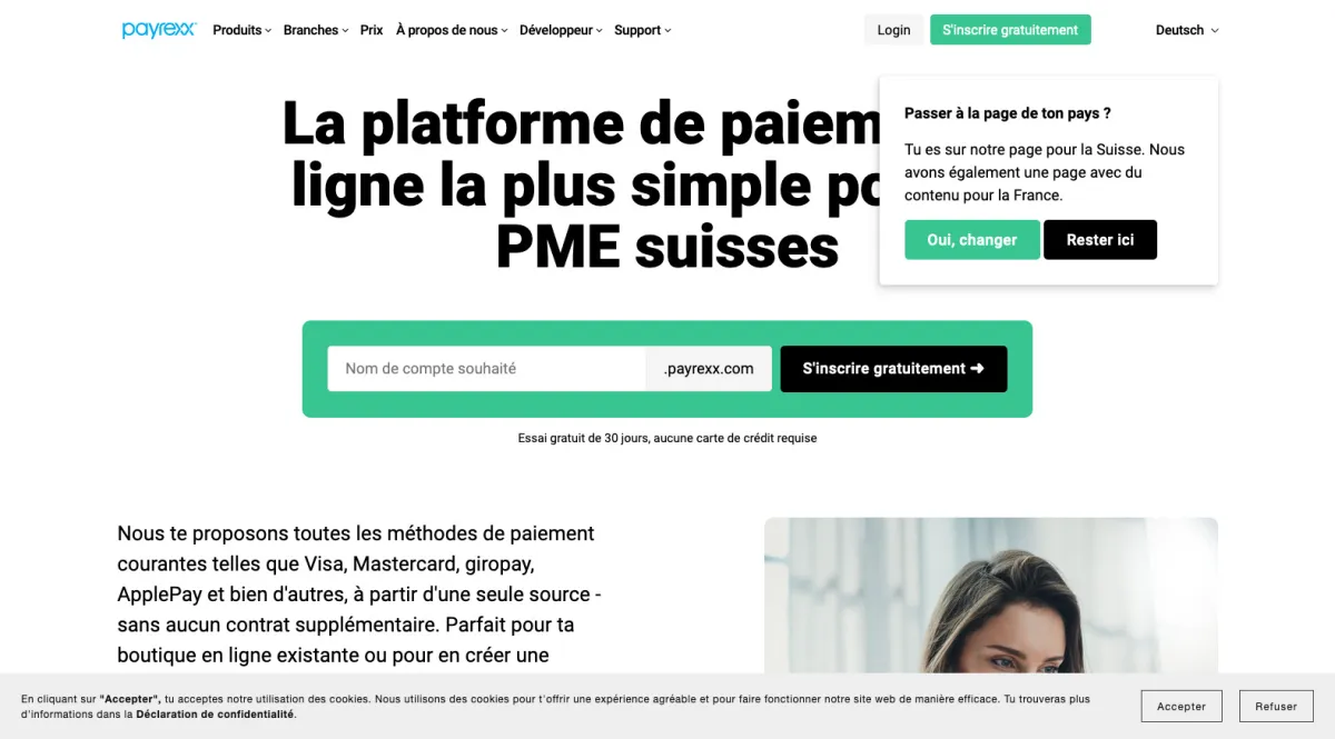 Interface Payrexx : fonctionnalités, prix, alternatives