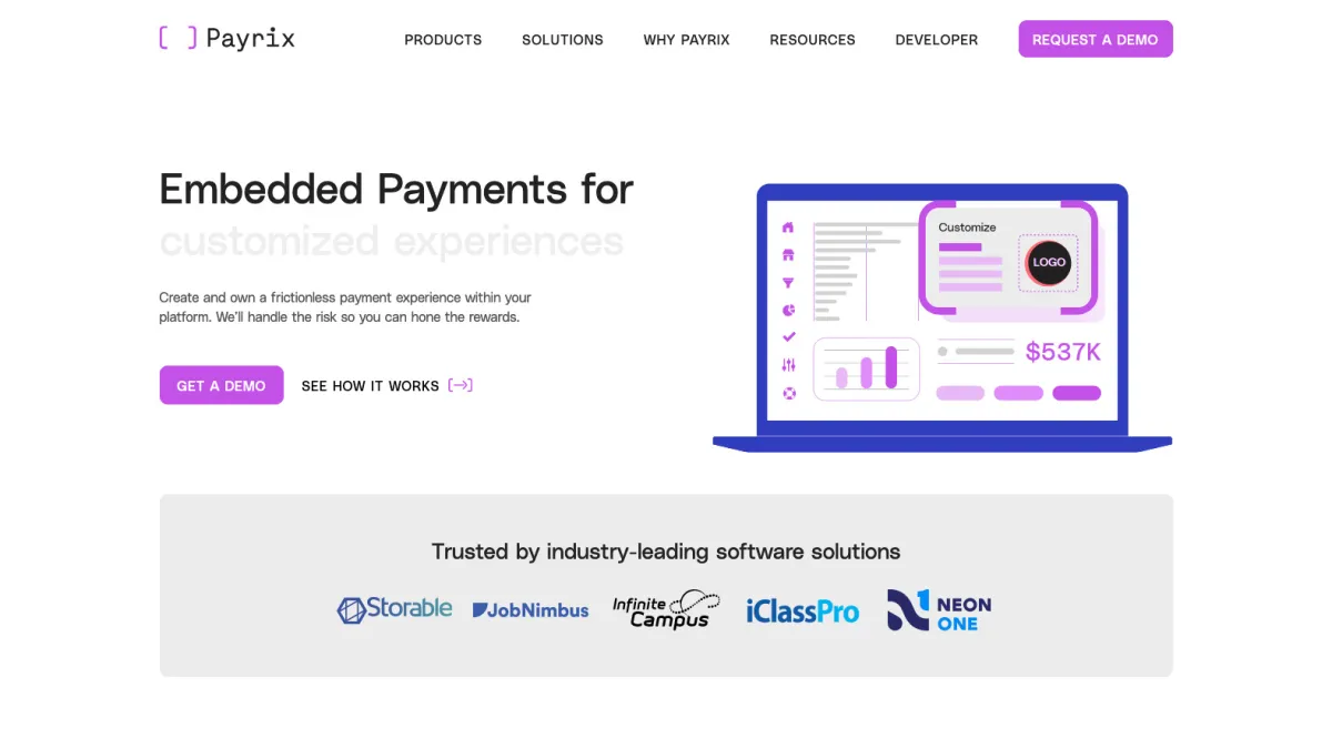 Interface Payrix : fonctionnalités, prix, alternatives