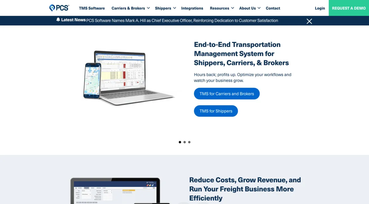 Interface PCS TMS : fonctionnalités, prix, alternatives