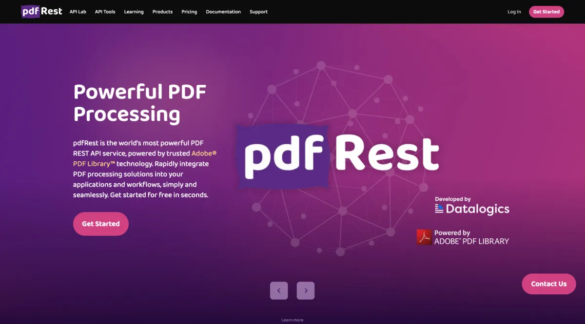 Interface pdfRest : fonctionnalités, prix, alternatives