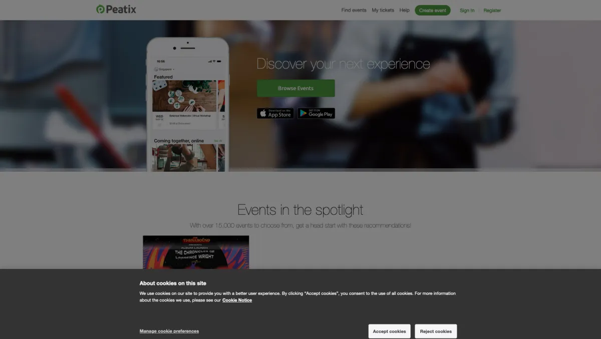 Interface Peatix : fonctionnalités, prix, alternatives