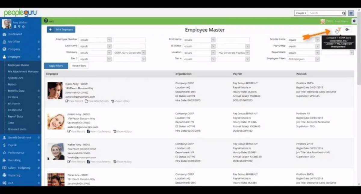 Notre avis sur PeopleGuru HCM : un logiciel SIRH (système d'information des ressources humaines) à découvrir
