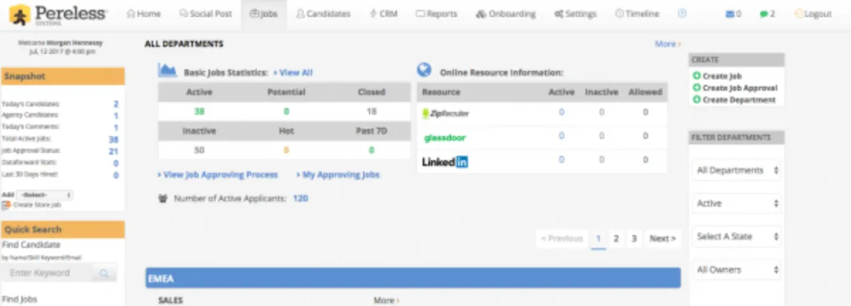 Notre avis sur Pereless : un logiciel de recrutement à découvrir