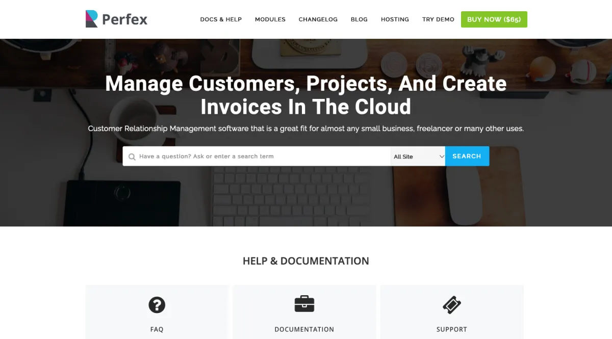 Interface Perfex CRM : fonctionnalités, prix, alternatives