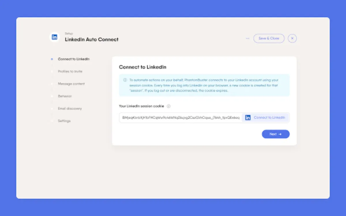 Interface Phantombuster: fonctionnalités, prix, alternatives
