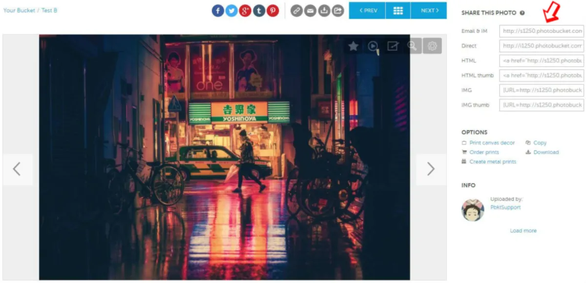 Interface Photobucket: image, ergonomie, alternatives Interface Photobucket: image, ergonomie, alternatives