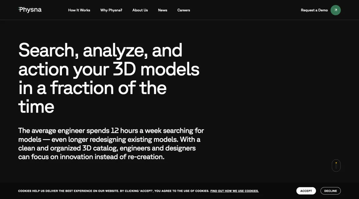 Interface Physna : image, ergonomie, alternatives