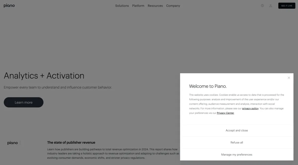 Interface Piano Analytics : image, ergonomie, alternatives Interface Piano Analytics : image, ergonomie, alternatives