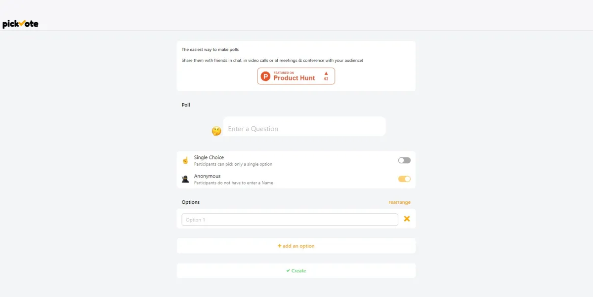 Notre avis sur Pickvote : un logiciel d'enquête / sondage / questionnaire à découvrir