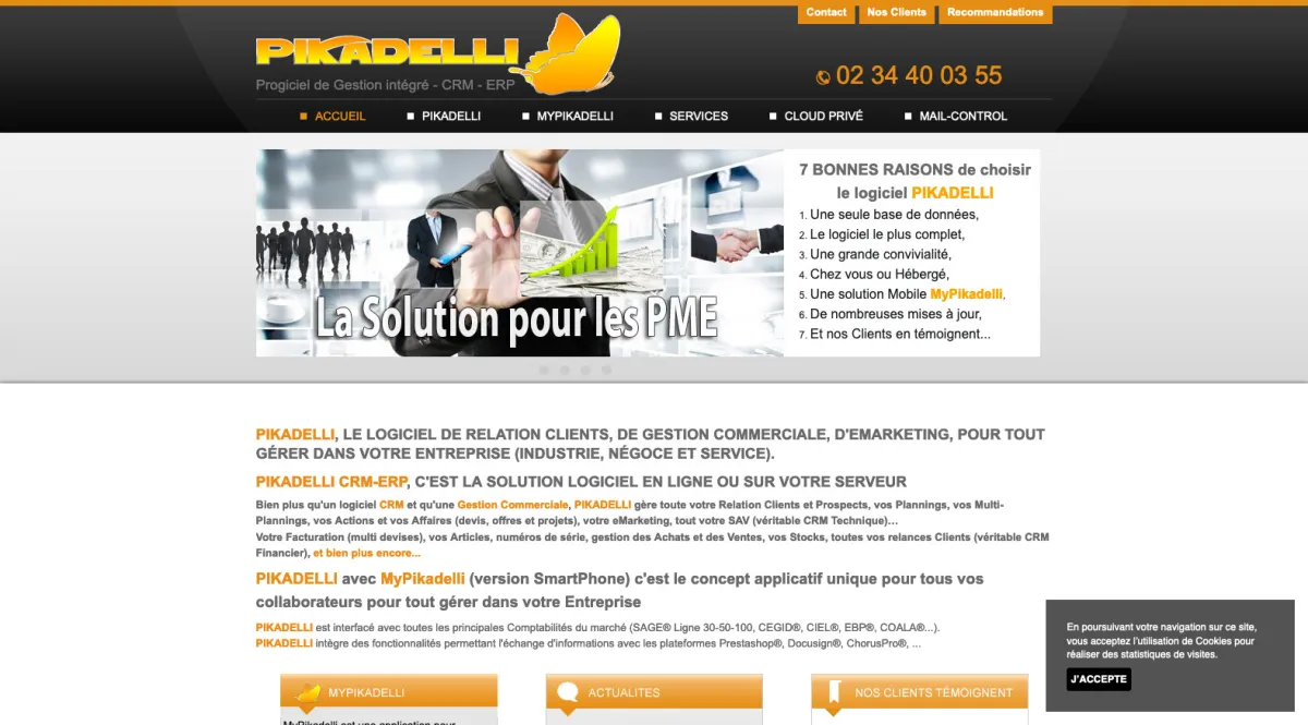 Interface Pikadelli CRM-ERP : image, ergonomie, alternatives