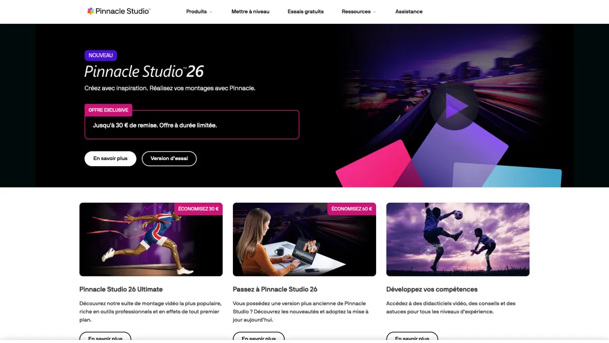 Interface Pinacle Studio : image, ergonomie, alternatives
