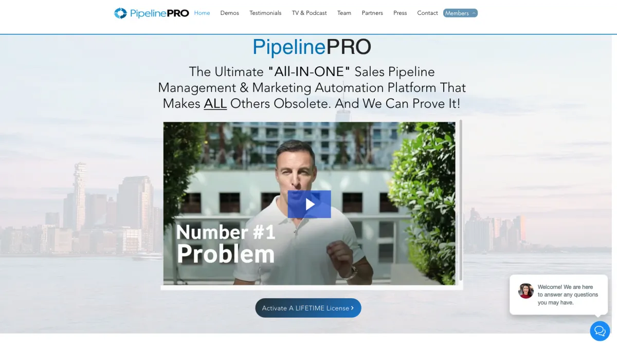 Interface PipelinePRO : fonctionnalités, prix, alternatives