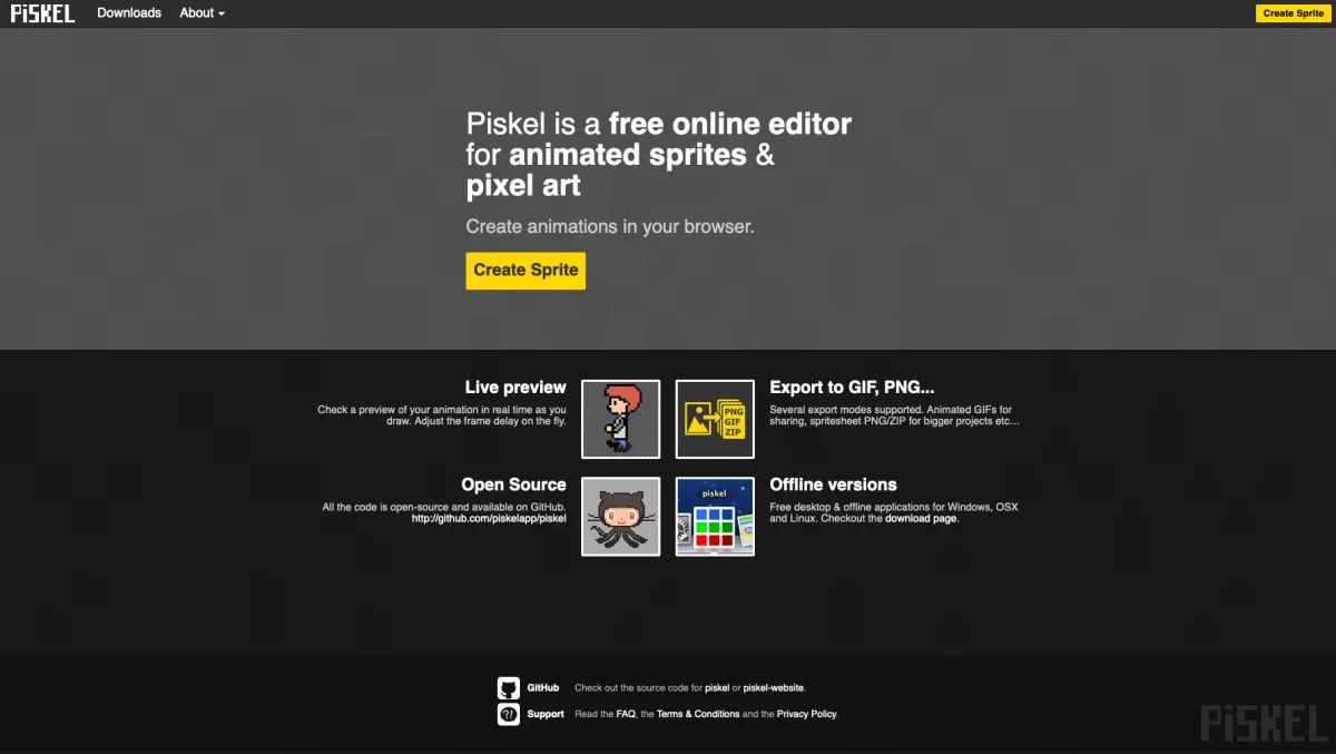 Interface Piskel : fonctionnalités, prix, alternatives