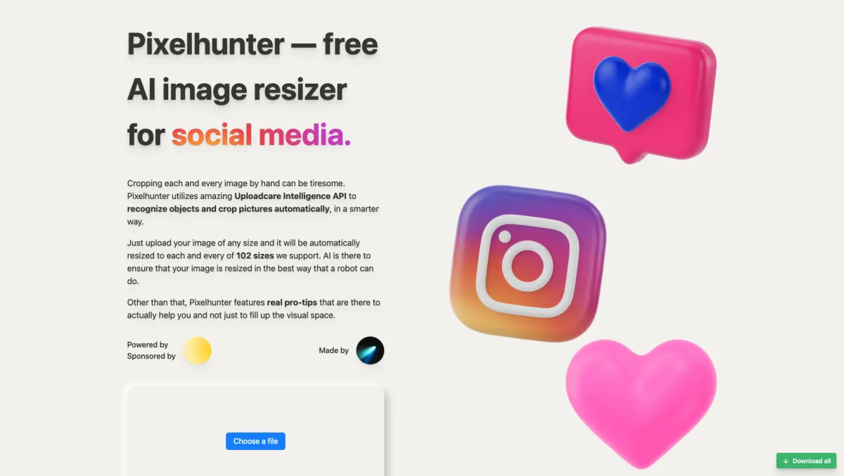 Interface Pixelhunter : fonctionnalités, prix, alternatives