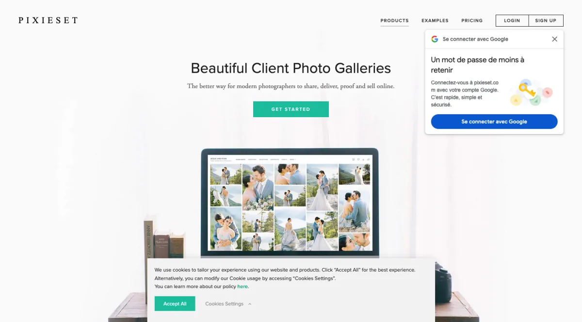 Interface Pixieset : fonctionnalités, prix, alternatives