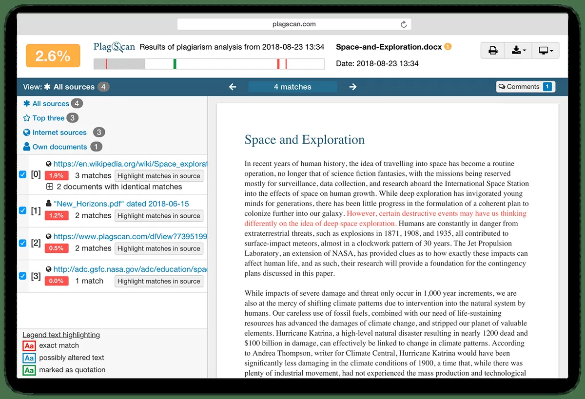 Notre avis sur Plagscan : un logiciel de relecture à découvrir Notre avis sur Plagscan : un logiciel de relecture à découvrir