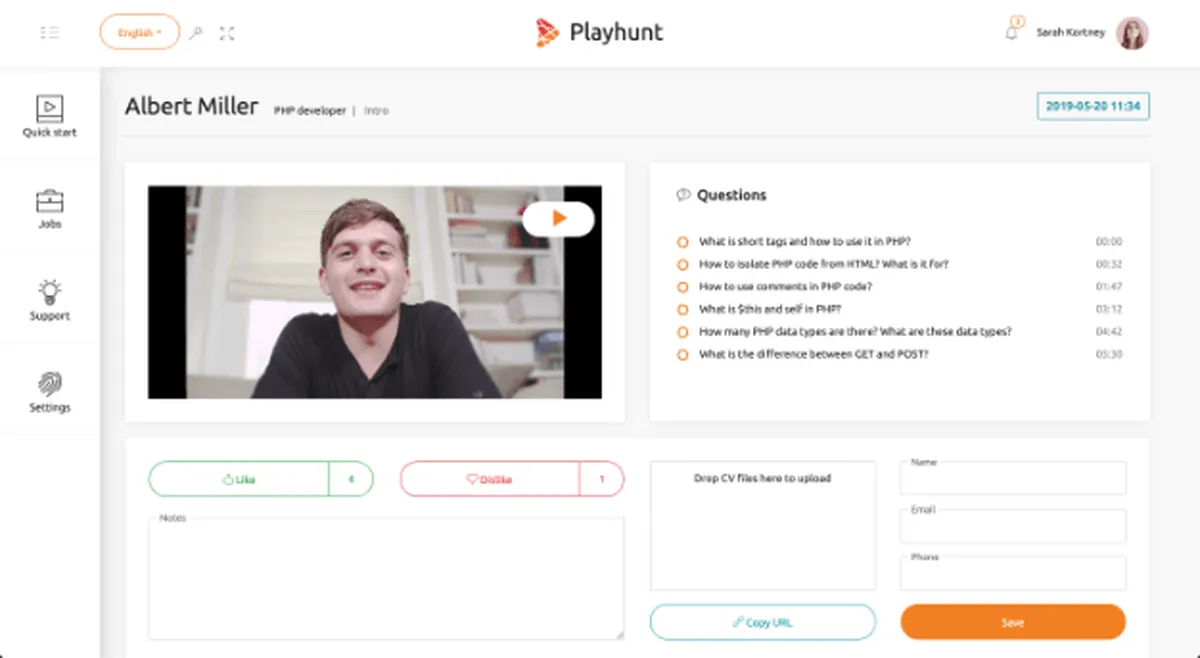 Interface Playhunt: fonctionnalités, prix, alternatives