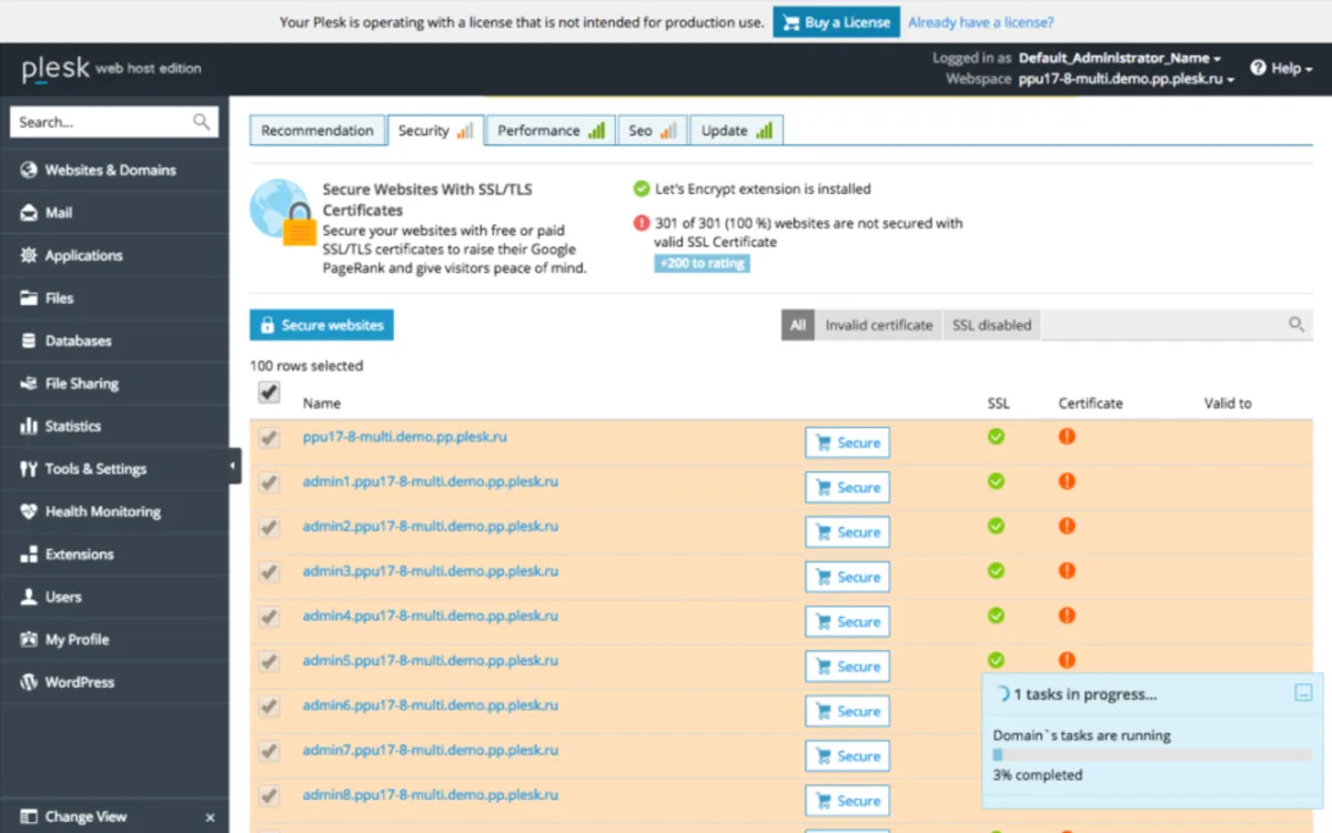Interface Plesk: image, ergonomie, alternatives Interface Plesk: image, ergonomie, alternatives