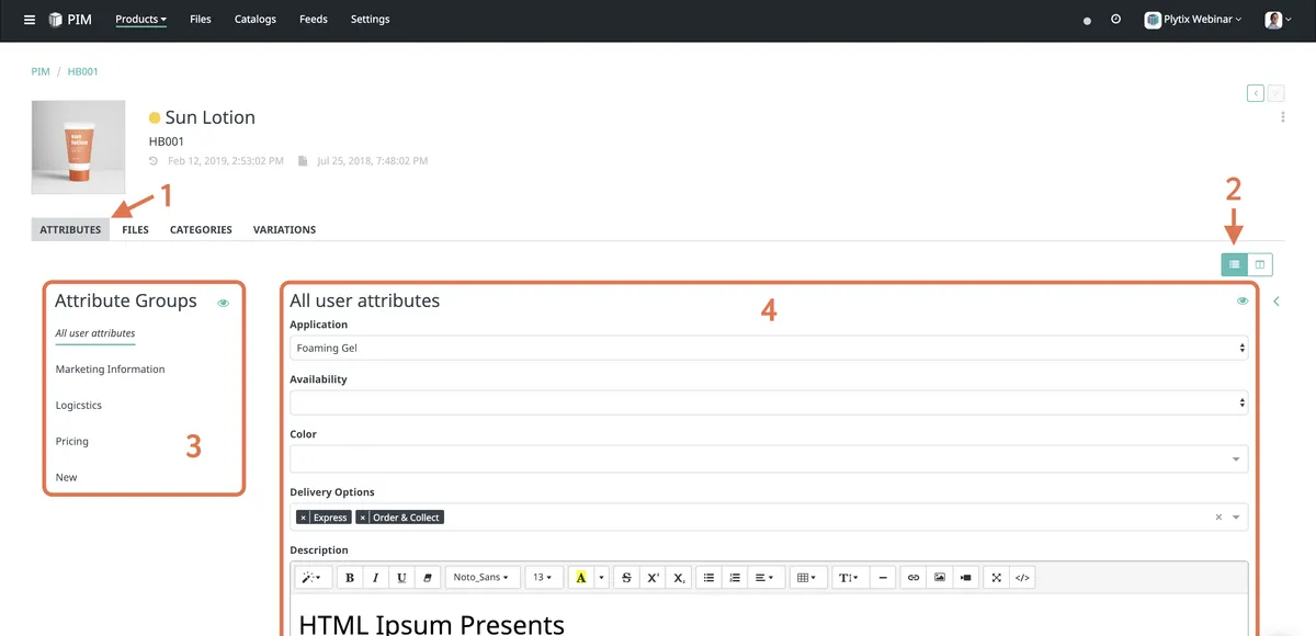 Interface Plytix: fonctionnalités, prix, alternatives