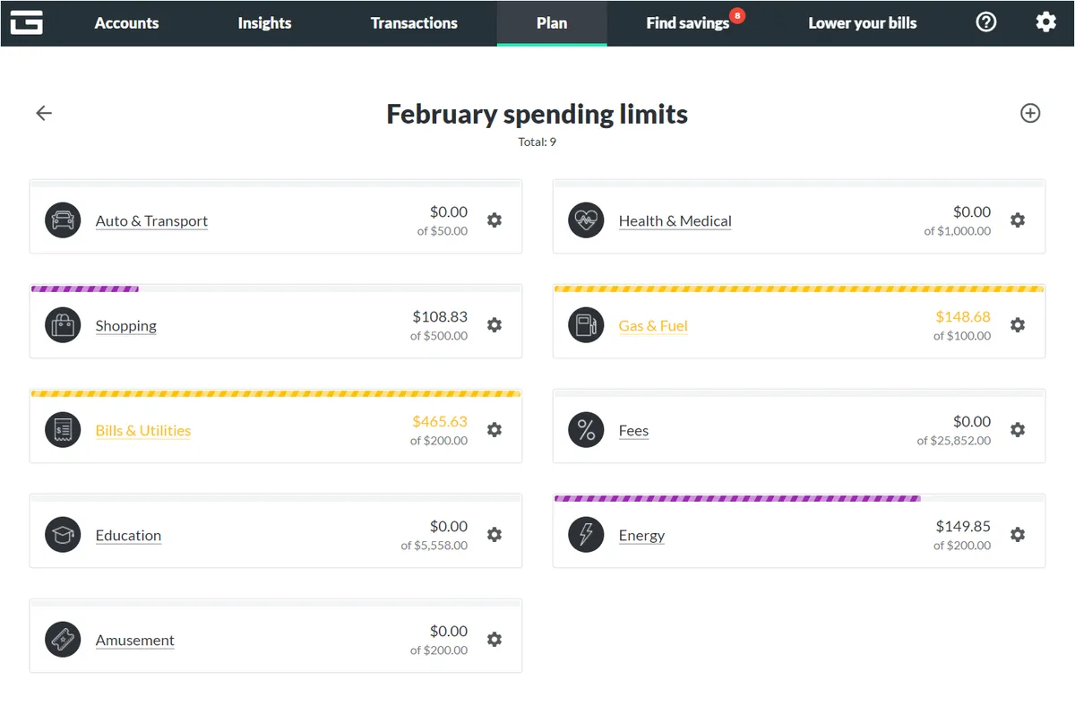 Interface PocketGuard: fonctionnalités, prix, alternatives