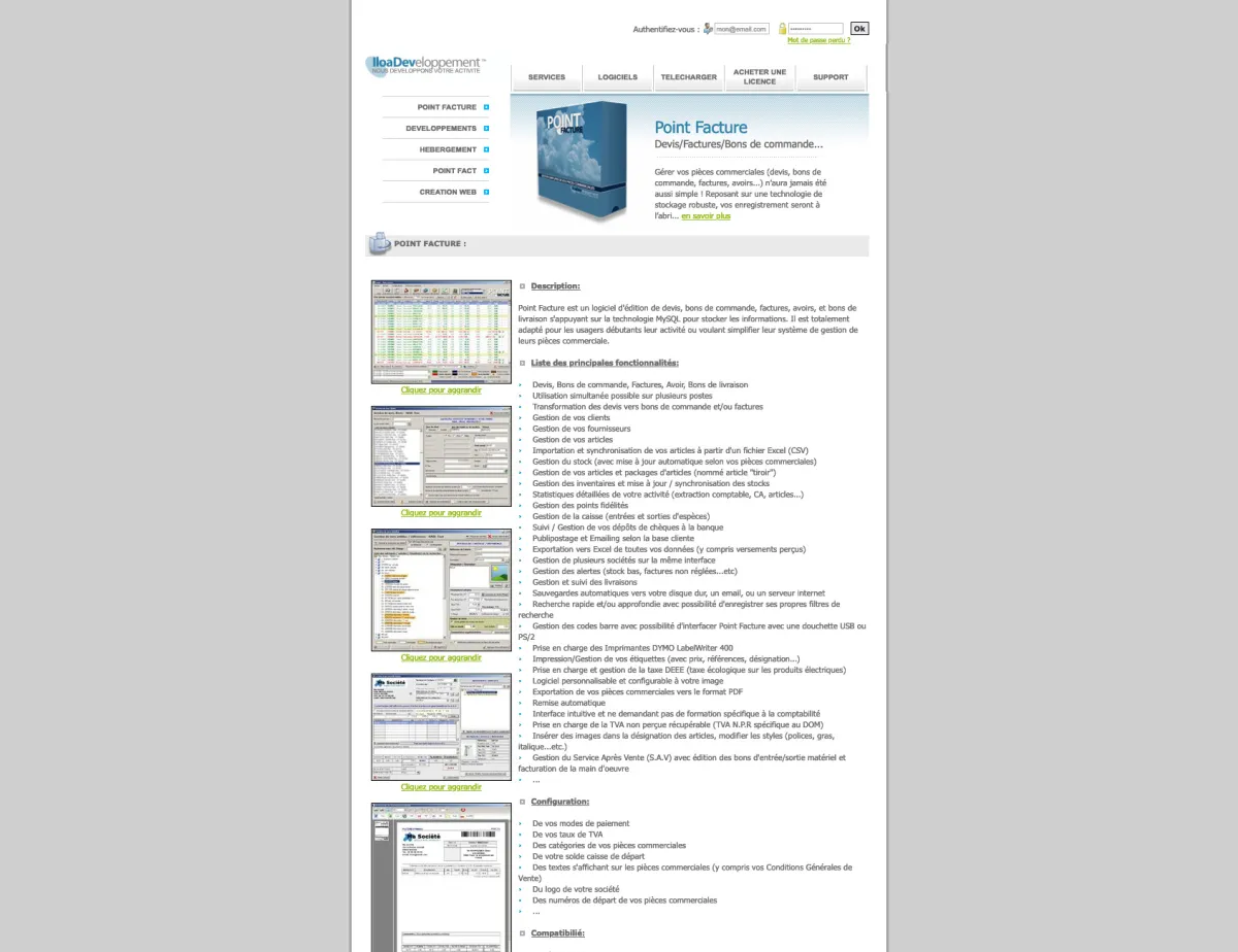 Interface Point Facture : image, ergonomie, alternatives